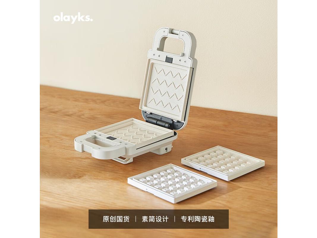 欧莱克 OLK D1902 陶白（三明治+华夫饼）